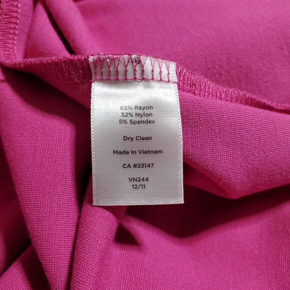 Talbots Colorblock Sheath Dress Size 16 Pink Orange Sleeveless Stretch Womens - Picture 8 of 8